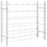 Vidaxl casier � bouteilles pour 36 bouteilles blanc m�tal