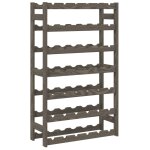 Vidaxl casier � bouteilles pour 42 bouteilles gris bois pin solide