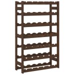 Vidaxl casier � bouteilles pour 42 bouteilles marron bois pin solide