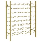 Vidaxl casier � bouteilles pour 48 bouteilles dor� m�tal