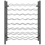 Vidaxl casier  bouteilles pour 48 bouteilles noir mtal