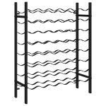 Vidaxl casier � bouteilles pour 48 bouteilles noir m�tal