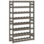 Vidaxl casier � bouteilles pour 56 bouteilles gris bois pin solide