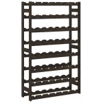 Vidaxl casier � bouteilles pour 56 bouteilles noir bois pin solide