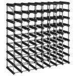 Vidaxl casier  bouteilles pour 72 bouteilles noir bois de pin solide