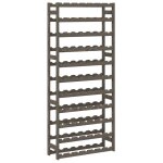 Vidaxl casier � bouteilles pour 77 bouteilles gris bois pin solide