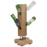 Vidaxl casier  bouteilles pour 8 bouteilles 40x30x80 cm teck massif