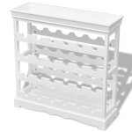 Vidaxl casier � bouteilles abreu blanc