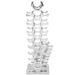 Vidaxl casier � bouteilles aluminium argent� 27 bouteilles