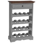 Vidaxl casier � bouteilles bois d'acajou massif 55x23x85 cm