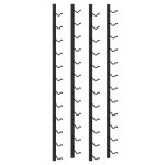 Vidaxl casiers � bouteilles mural pour 12 bouteilles 2 pcs noir fer