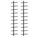 Vidaxl casiers � bouteilles muraux pour 20 bouteilles 2 pcs noir m�tal