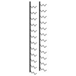 Vidaxl casier � bouteilles mural pour 24 bouteilles noir fer