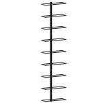 Vidaxl casier � bouteilles mural pour 9 bouteilles noir fer