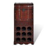 Vidaxl casier  bouteilles avec rangement pour 9 bouteilles bois
