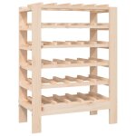 Vidaxl casier  vin 61, 5x30x82 cm bois de pin massif