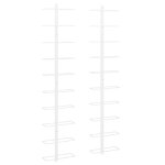 Vidaxl casier  vin mural pour 10 bouteilles 2 pcs blanc mtal