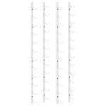 Vidaxl casier � vin mural pour 12 bouteilles 2 pcs blanc fer