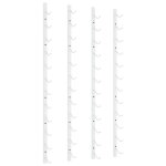 Vidaxl casier � vin mural pour 12 bouteilles 2 pcs blanc fer