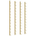 Vidaxl casier  vin mural pour 12 bouteilles 2 pcs dor fer