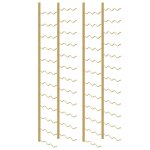 Vidaxl casier � vin mural pour 36 bouteilles 2 pcs dor� fer