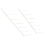 Vidaxl casier � vin mural pour 7 bouteilles 2 pcs blanc m�tal
