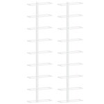Vidaxl casier � vin mural pour 9 bouteilles 2 pcs blanc fer
