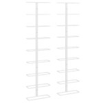 Vidaxl casier  vin mural pour 9 bouteilles 2 pcs blanc fer