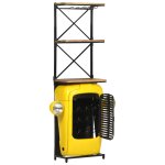 Vidaxl cave  vin tracteur jaune 49x31x172 cm bois de manguier solide