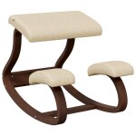 Vidaxl chaise assis - genoux crme 48x71x51 cm contreplaqu de bouleau