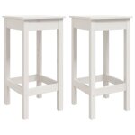Vidaxl chaises de bar lot de 2 blanc 40x40x78 cm bois de pin solide