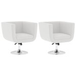 Vidaxl chaises de bar lot de 2 blanc similicuir
