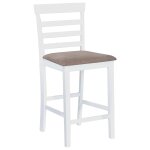 Vidaxl chaises de bar lot de 2 blanc tissu