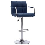 Vidaxl chaises de bar lot de 2 bleu tissu Vidaxl chaises de bar lot de 2 bleu tissu