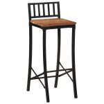 Vidaxl chaises de bar lot de 2 bois d'acacia massif