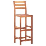 Vidaxl chaises de bar lot de 2 bois d'acacia solide Vidaxl chaises de bar lot de 2 bois d'acacia solide