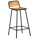 Vidaxl chaises de bar lot de 2 bois de manguier solide