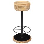 Vidaxl chaises de bar lot de 2 bois de manguier solide