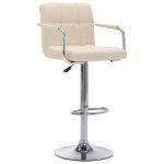Vidaxl chaises de bar lot de 2 crme tissu