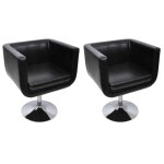 Vidaxl chaise de bar lot de 2 cuir artificiel noir