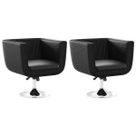 Vidaxl chaise de bar lot de 2 cuir artificiel noir