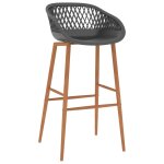 Vidaxl chaises de bar lot de 2 gris