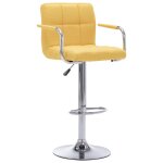 Vidaxl chaises de bar lot de 2 jaune tissu