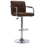 Vidaxl chaises de bar lot de 2 marron tissu