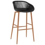 Vidaxl chaises de bar lot de 2 noir
