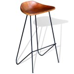 Vidaxl chaises de bar lot de 2 noir et marron cuir vritable