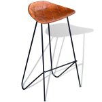 Vidaxl chaises de bar lot de 2 noir et marron cuir vritable