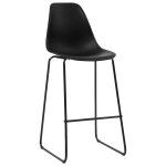 Vidaxl chaises de bar lot de 2 noir plastique