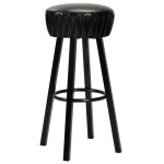 Vidaxl chaises de bar lot de 2 noir similicuir