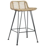 Vidaxl chaises de bar lot de 2 rotin naturel Vidaxl chaises de bar lot de 2 rotin naturel